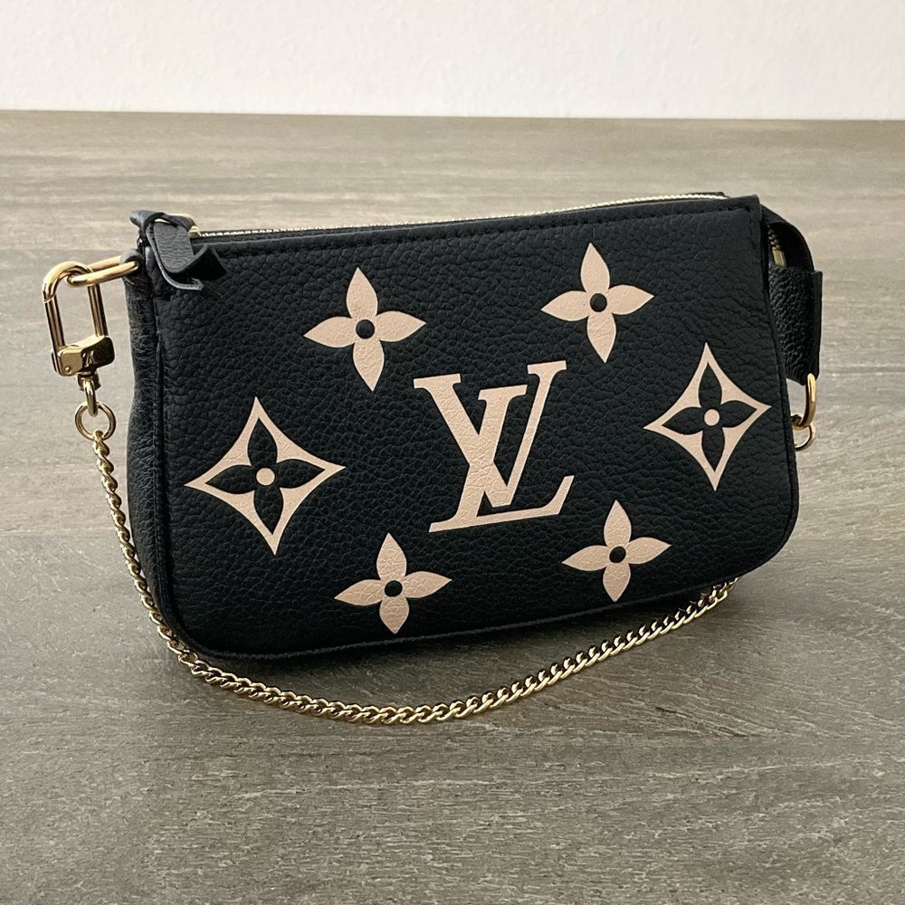Louis Vuitton Pochette Empriente Leather Bicolor Mini Accessories Pouch - Picture 8 of 9